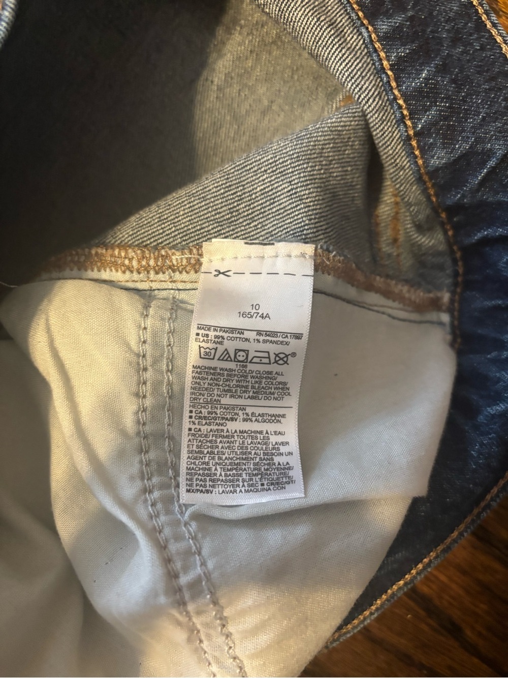 Old Navy Mid Rise The Slouchy Baggy Wide Leg Dark Wish Regular Jeans - Picture 4 of 6